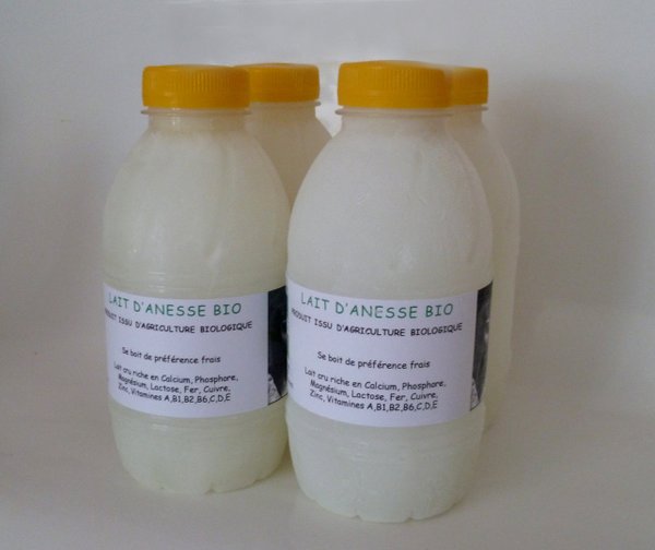 2 Litres de lait d'ânesse bio