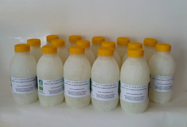 8 Litres de lait d'ânesse bio